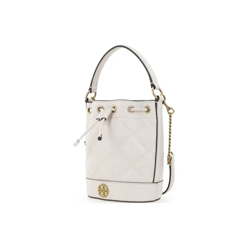 TORY BURCH TB Willa Leather Bucket Bags Shoulder Bag Crossbody Bag Handbag Mini Women's White-1