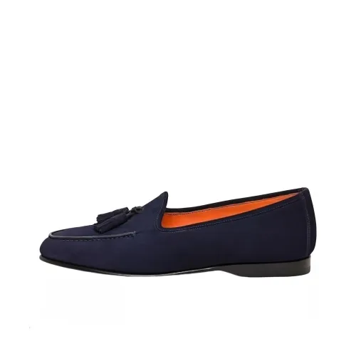 Santoni Tassel-detail Suede Loafers