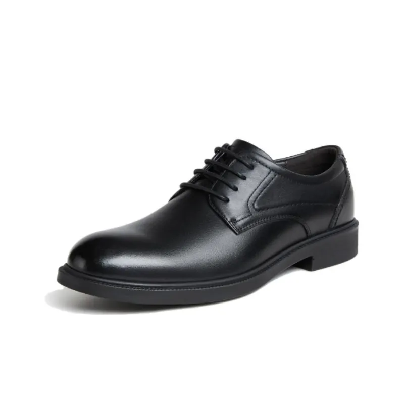 CAMEL Dress Shoes Men Low Top Black-1