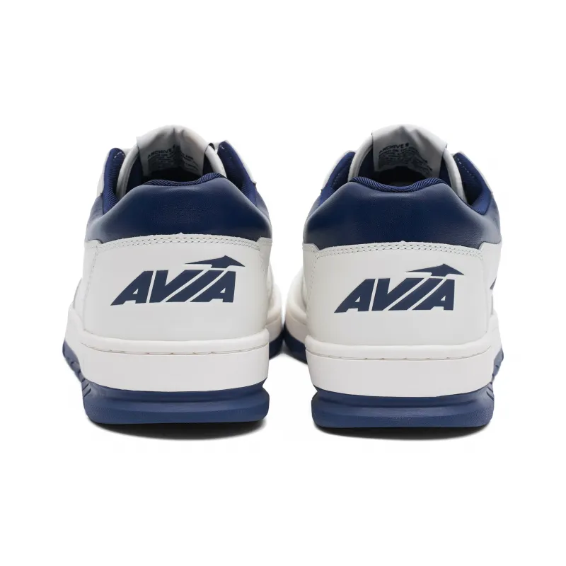 AVIA 805 Series Slip Resistant Low Top Skateboard Shoes Men's White Blue-4