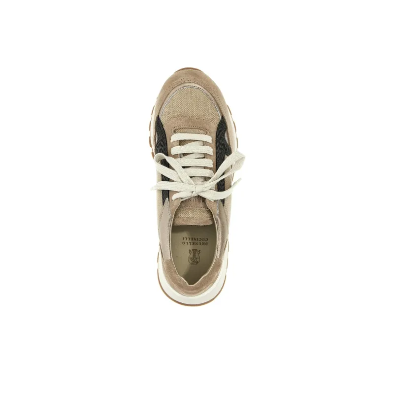 Brunello Cucinelli Monili embellished Panelled Sneakers Women's-4