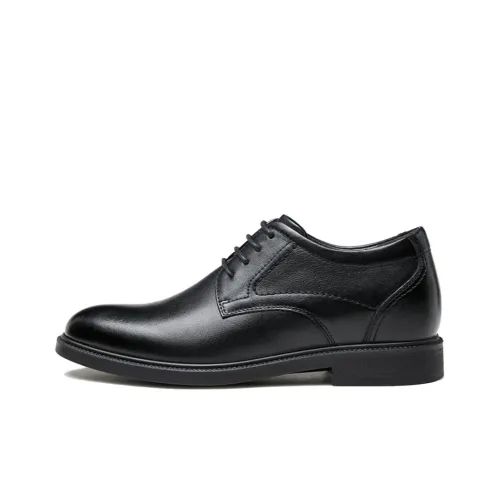 CAMEL Dress Shoes Men Low-Top Black