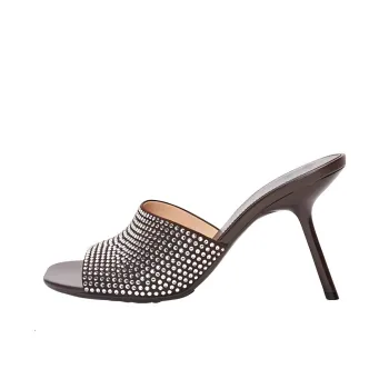 LOEWE Petal 90mm Rhinestone embellished Leather Sandals
