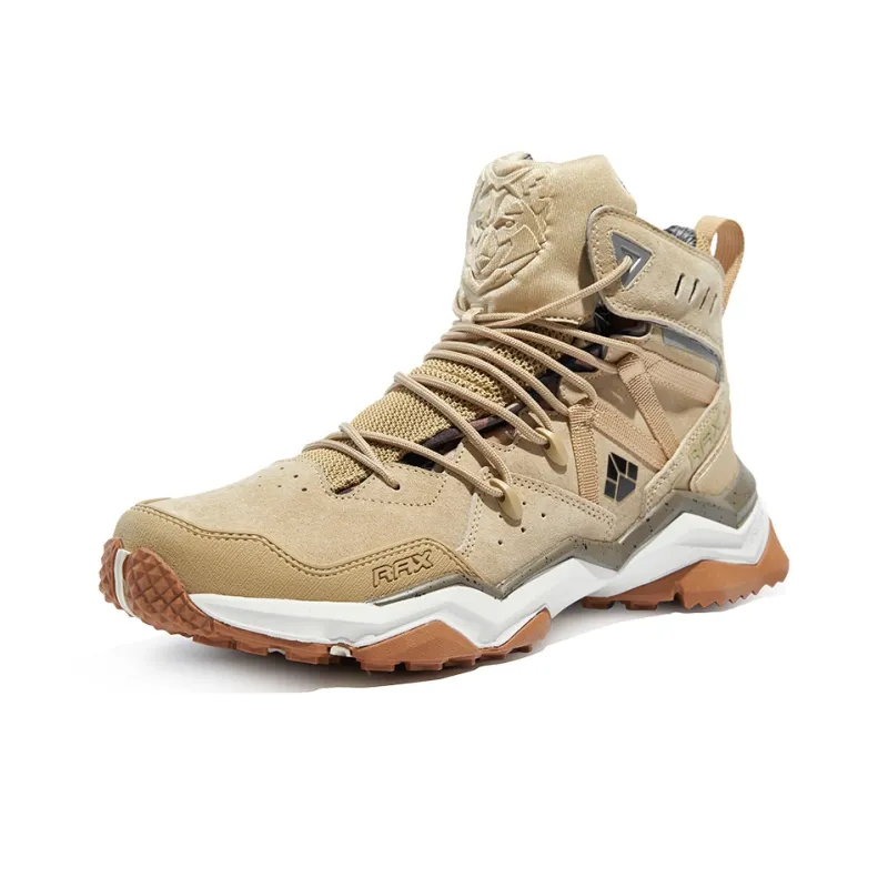 RAX Water Resistant High Top Hiking Shoes Men's Khaki-1