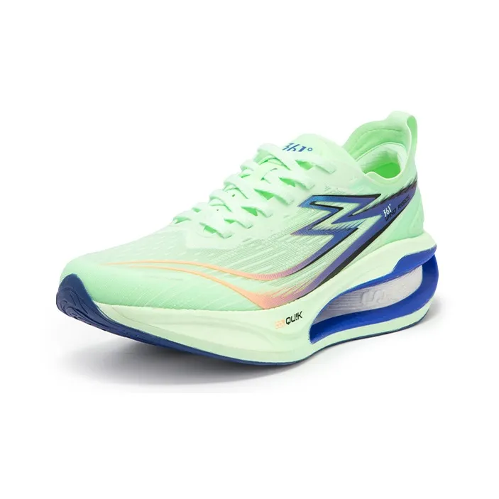 361° Cushioned Slip Resistant Abrasion Resistant Breathable Low Top Sprint Running Shoes Men's Ice Emerald Green-1