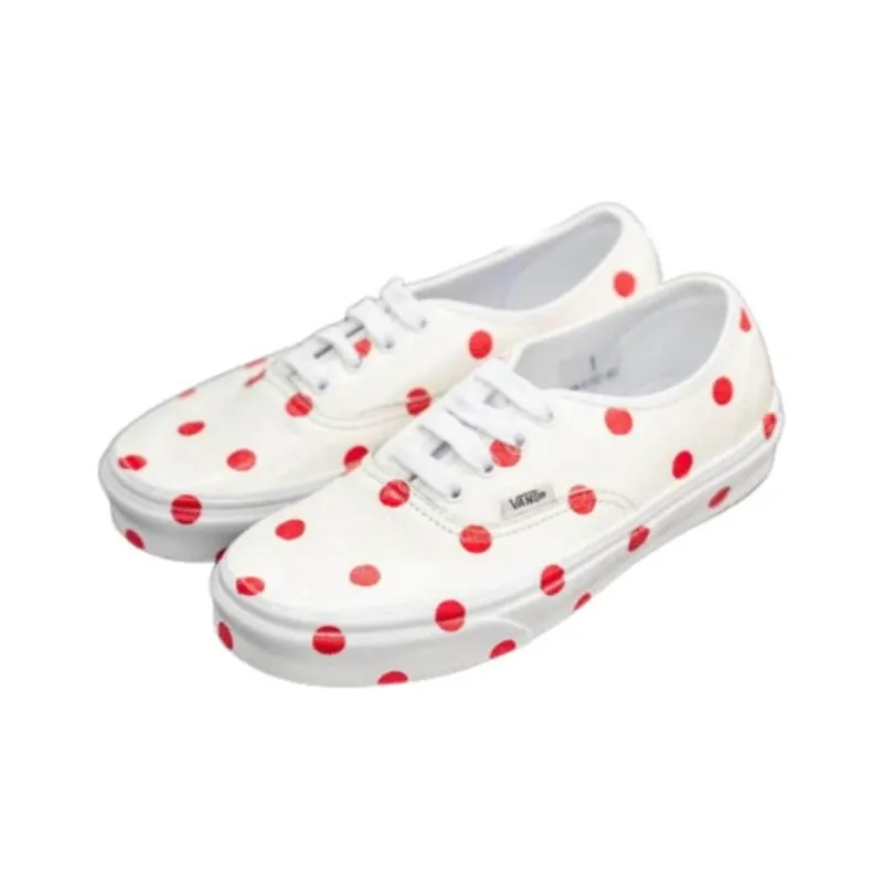 COMME Des GARÇONS GIRL x Vans Abrasion Resistant Breathable Low Top Skateboard Shoes Men's White Red-2
