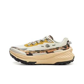 SOULLAND x LiNing Dilu Apus Technology Apus Silk Cushioned Slip Resistant Low Top Running Shoes Women's Beige Gold