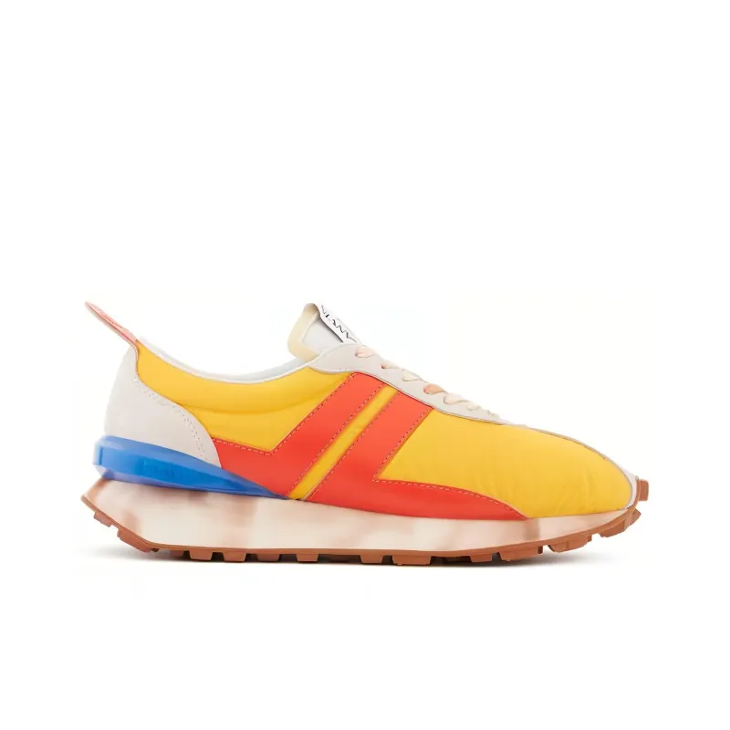 Lanvin Bumpr Cushioning Wear Resistant Low Top Casual Shoes Men's Yellow Orange White-1