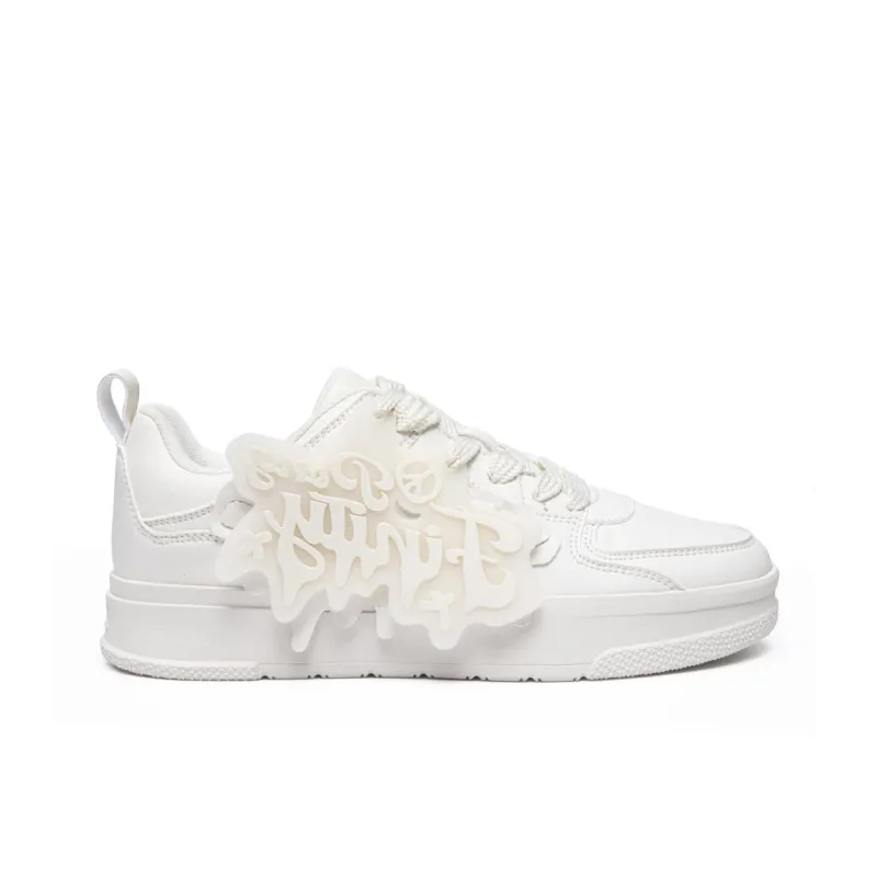 PONGFINITY Low-Top Skateboard Shoes Unisex Ecru-1