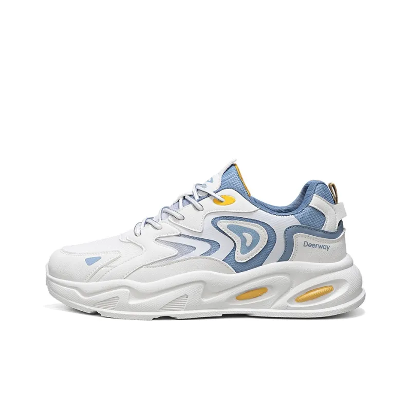 DEERWAY Cushioning Coverage Height Increasing Balance Support Low Top Platform Casual Chunky Sneakers Men's-13