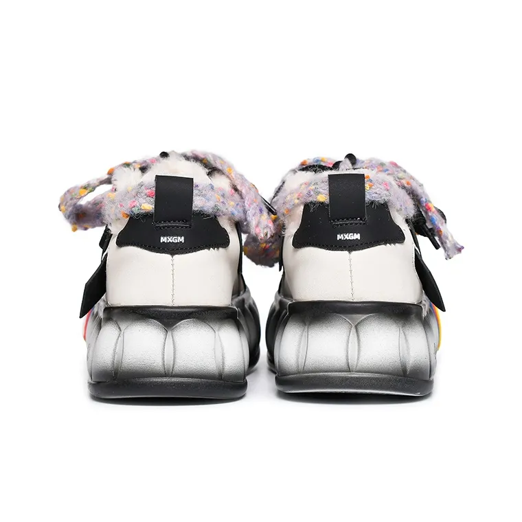MXGM Puffy Shoes Thermal Low Top Skateboard Shoes Women's-9