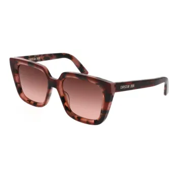 DIOR Acetate Irregular Shape Sunglasses Women's Tortoiseshell