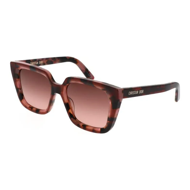 DIOR Acetate Irregular Shape Sunglasses Women's Tortoiseshell-0
