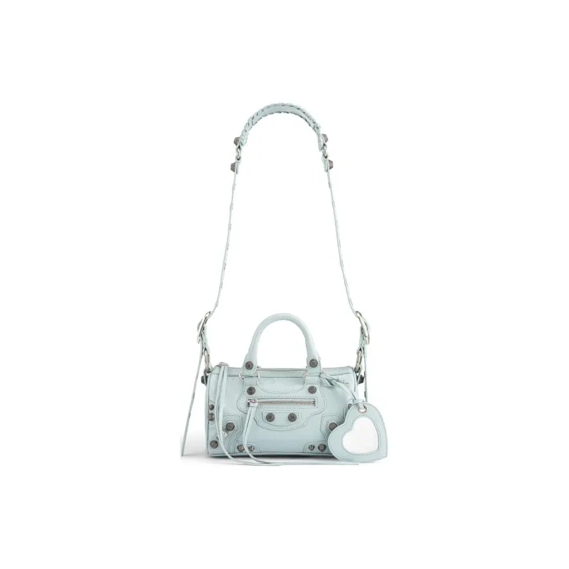 Balenciaga Le Cagole Fine-Grained Sheepskin Shoulder Bag Crossbody Bag Mini Women's Light Blue-0