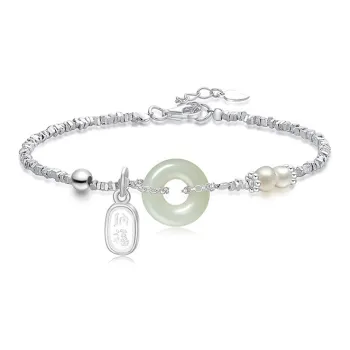 CHAOHONGJI Bracelets Pale Greenish White Jade Women's