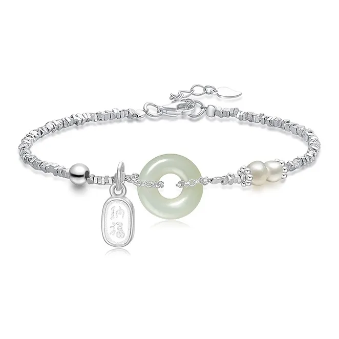 CHAOHONGJI Bracelets Pale Greenish White Jade Women's-0