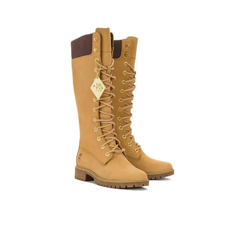 Timberland Waterproof Cushioning Knee High Outdoor Boots Women's Light Beige-2