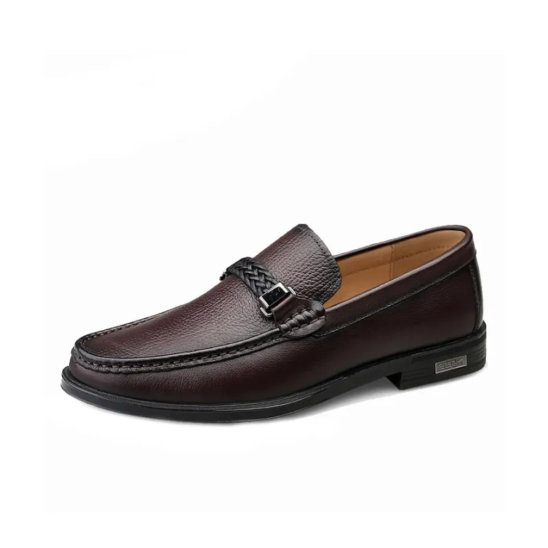 BECK Dress Shoes Men Low Top Brown/Black-6