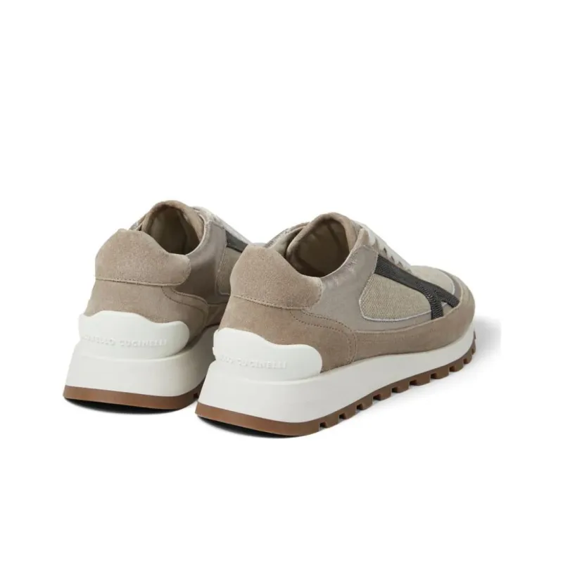 Brunello Cucinelli Monili embellished Panelled Sneakers Women's-3
