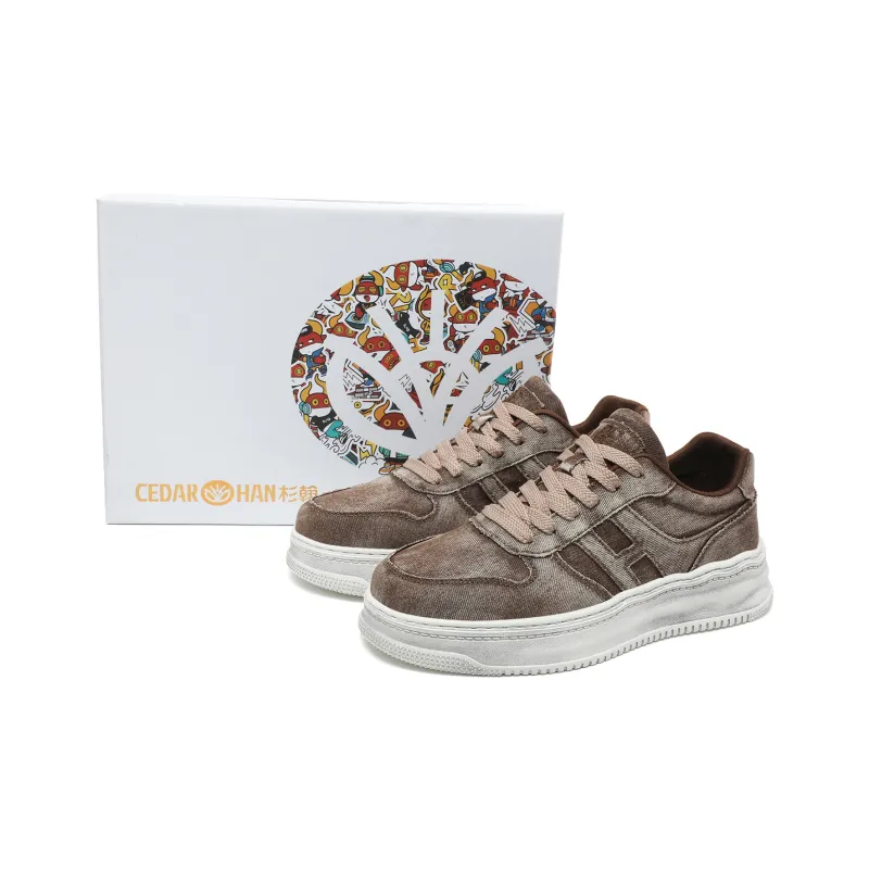 CEDAR HAN Canvas Shoes Unisex Low Top White-6