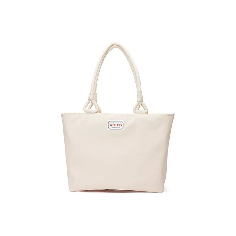 Skechers Fabric Tote Bag Shopping Bag Handbag Shoulder Bag Unisex Amber Gold With Fine White-3