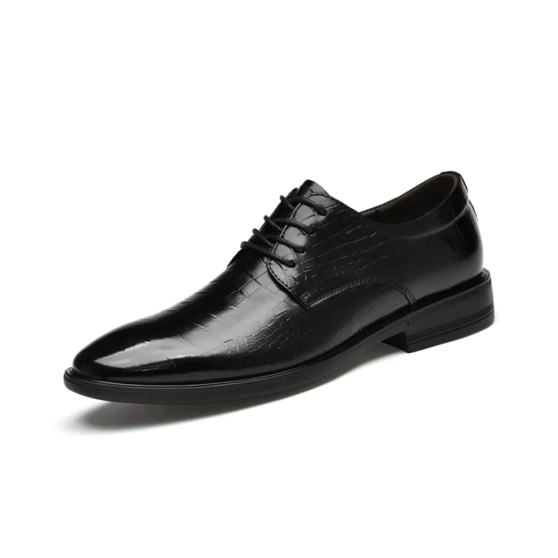 DILIKAN Dress Shoes Men Low Top Black-1