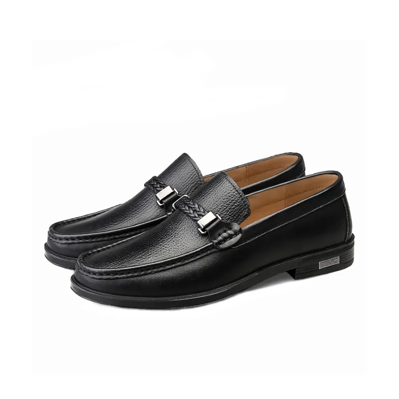 BECK Dress Shoes Men Low Top Brown/Black-4