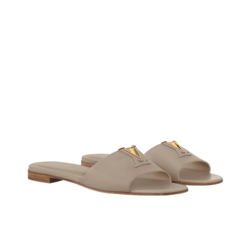 LOUIS VUITTON Capri Slip Resistant Slide Slippers Women's Khaki-1