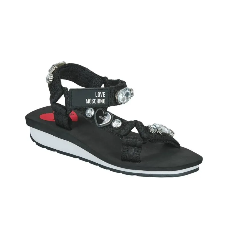 LOVE MOSCHINO Beach Sandals Women's Black-2