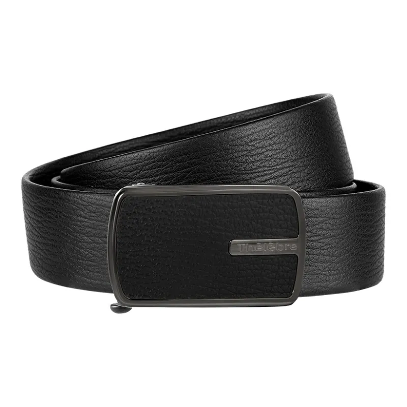 Thereble Top Grain Cow Leather Automatic Buckle Belt Men's Width 3.7CM-0