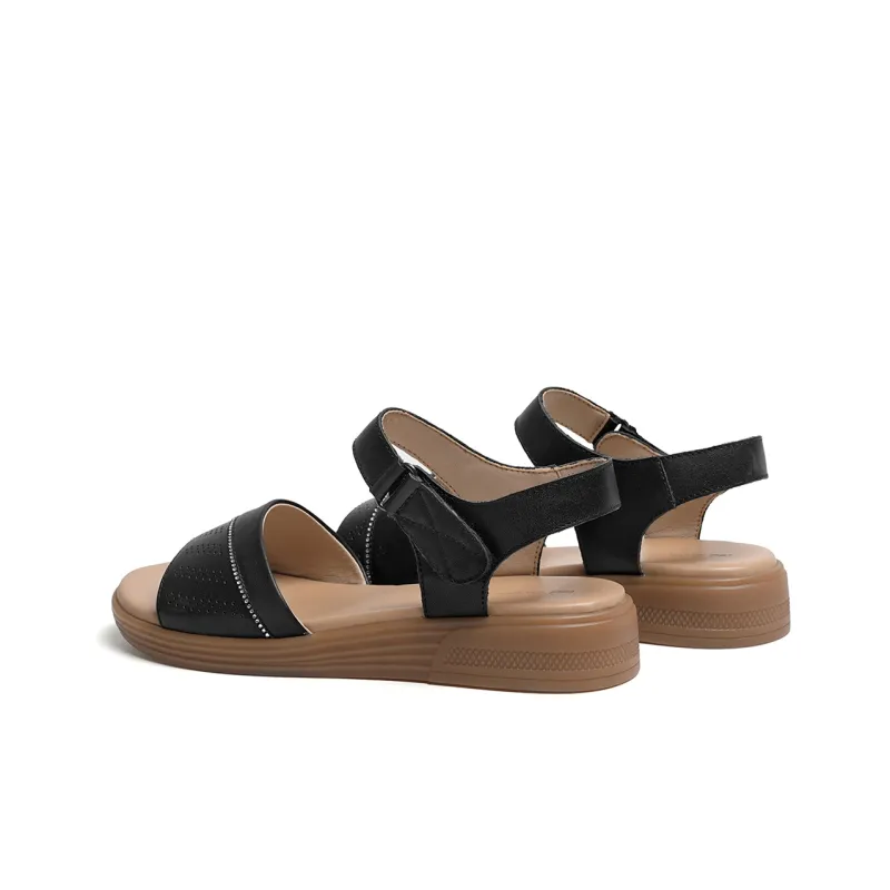 RED DRAGONFLY Casual Shoes Beach Sandals Women's Black/Ecru-2