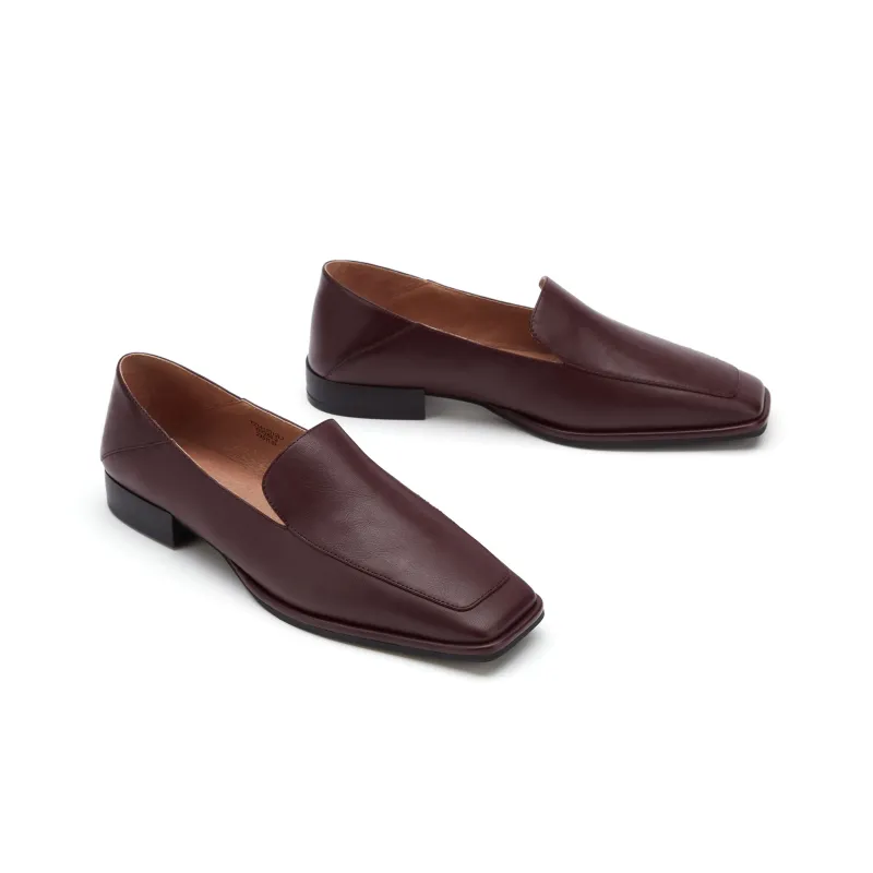 TOOMANYSHOES Jungfraujoch Loafers Women's Burgundy-1