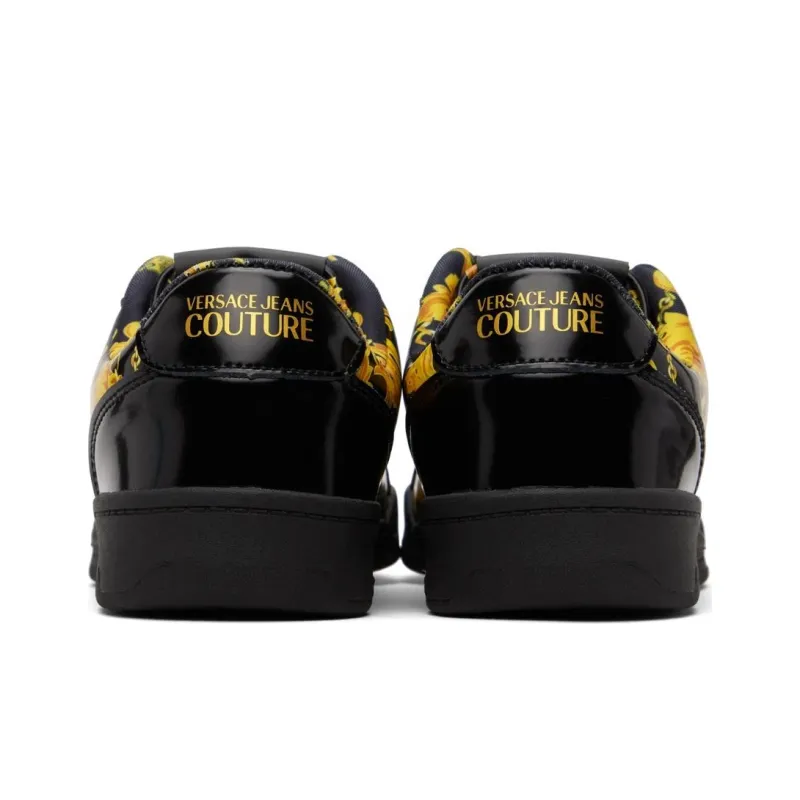 VERSACE JEANS Low Top Skateboard Shoes Men's Black-3