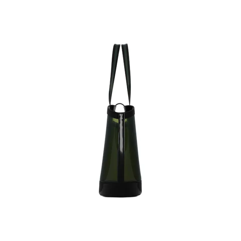 SAINT LAURENT Leather Bonded With Polyurethane Handbag Medium Size Women's Black & Mint Green-2