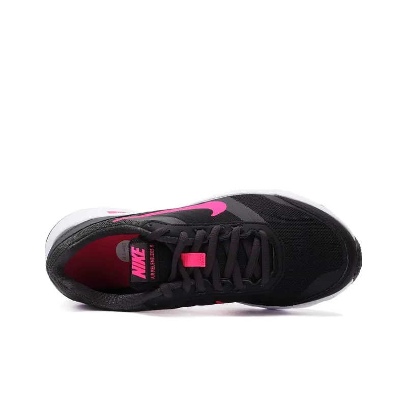 Nike Air Relentless 5 Cushioning, Wear Resistant Low Top Running Shoes Women's Black Pink-3