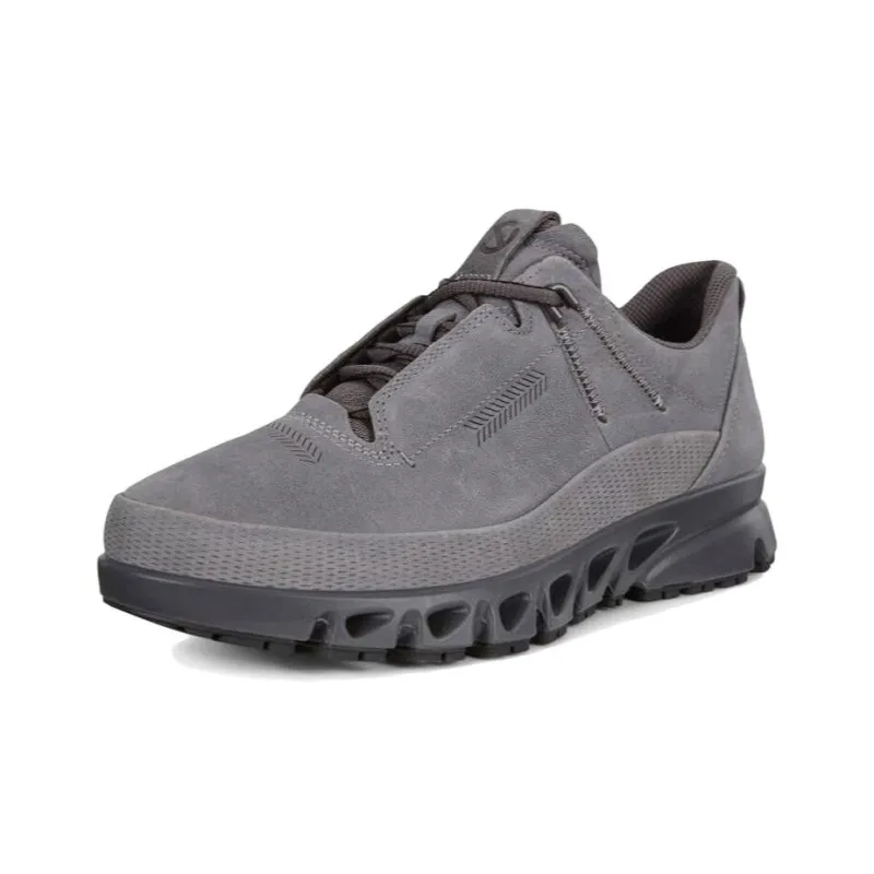 Ecco Multi Vent Cushioning Anti Slip And Wear Resistant Low Top Casual Shoes Men's Gray-1
