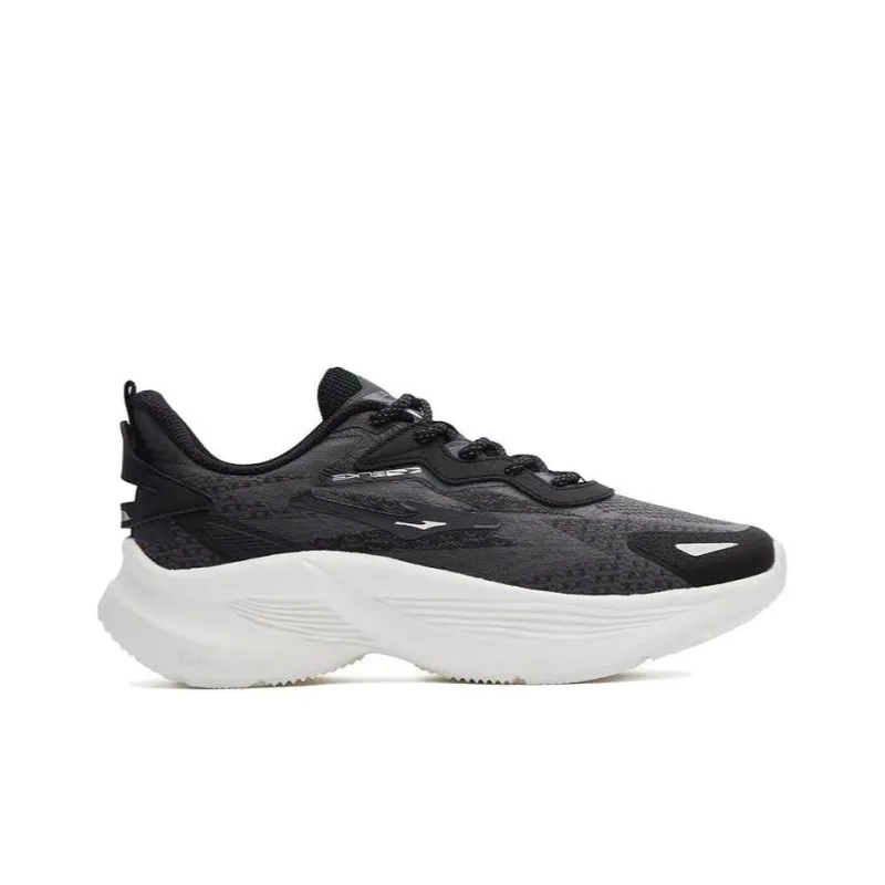 Erke Shock Absorbers With Slip Resistant And Abrasion Resistant Properties Low Top Casual Running Shoes Women's Black-1