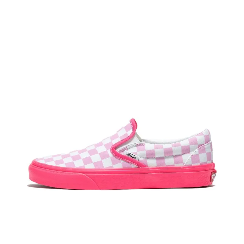 Vans Slip on Customs Neon 'Pink Checkerboard'-0