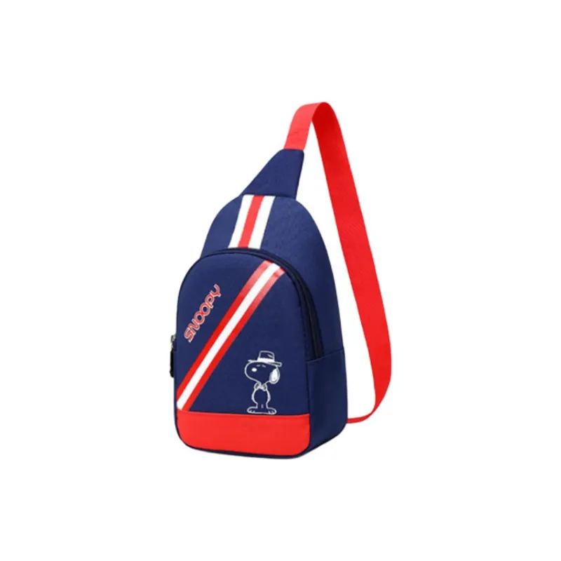 SNOOPY Polyester Crossbody Bag One Shoulder Sling Bag Regular Unisex Blue/Pink-1