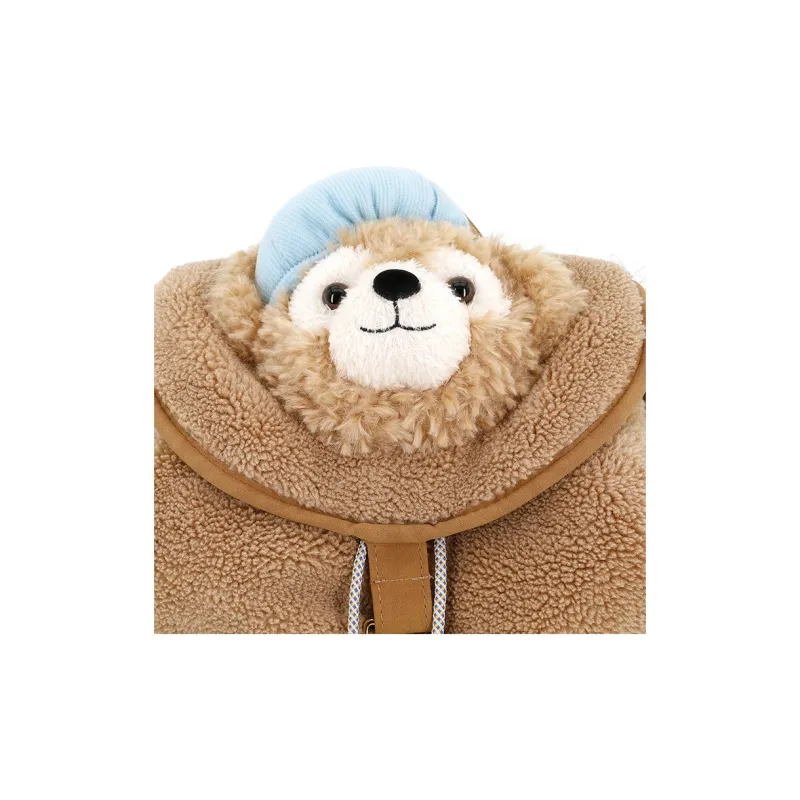Disney Plush Backpack Unisex Brown-5