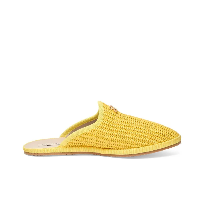 Casadei Capalbio Raffia Slippers-1