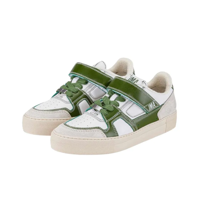 AMIPARIS Low Top Skateboard Shoes Men's White Green-2
