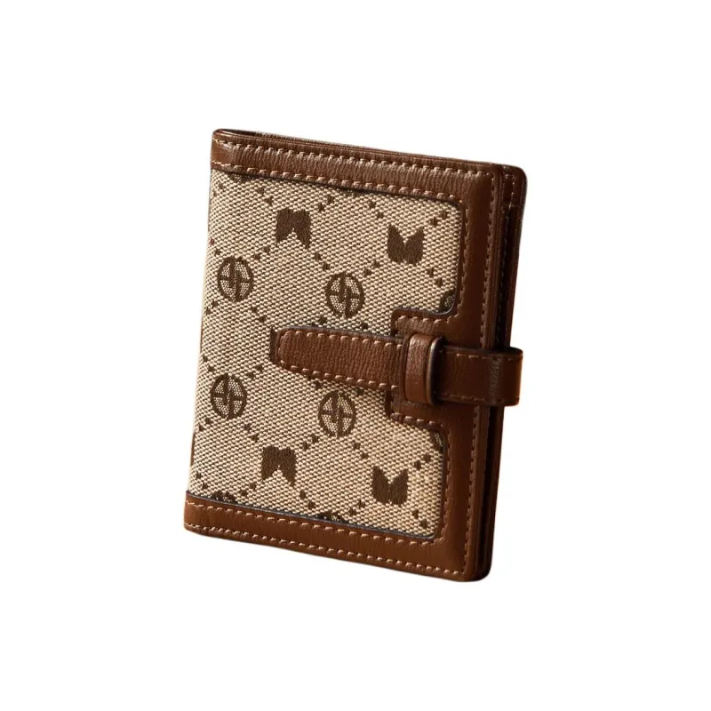 AOKANG Fabric Coin Purse Mini Women's Ebony Coffee-2