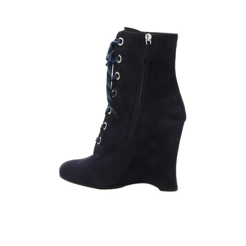 PRADA Ankle Boots Women's Black/Blue