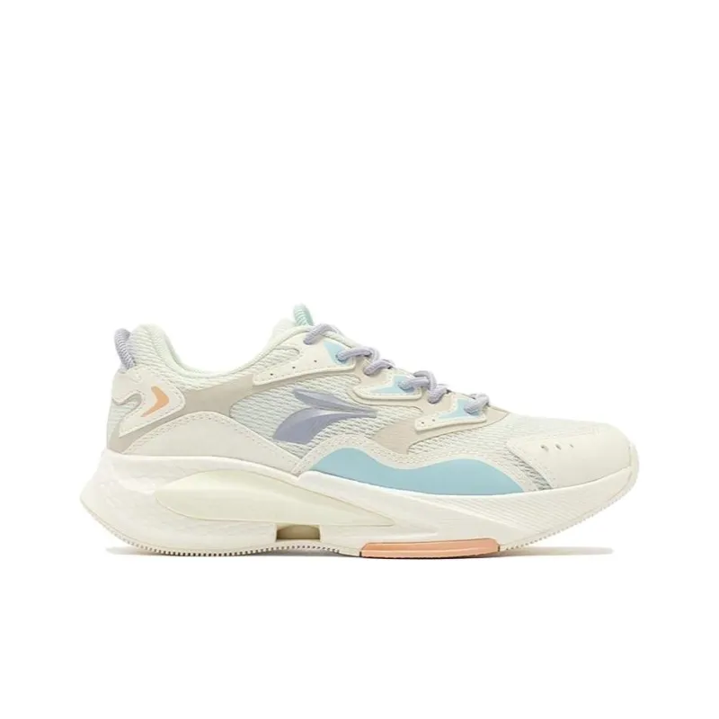361° Anti Slip Wear Resistant Breathable Lightweight Low Top Running Shoes Women's White Blue Purple-1