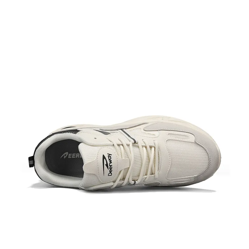 DEERWAY Cushioning Breathable Coverage Support Balance Lightweight Height Increasing Low Top Chunky Sneakers Men's-5