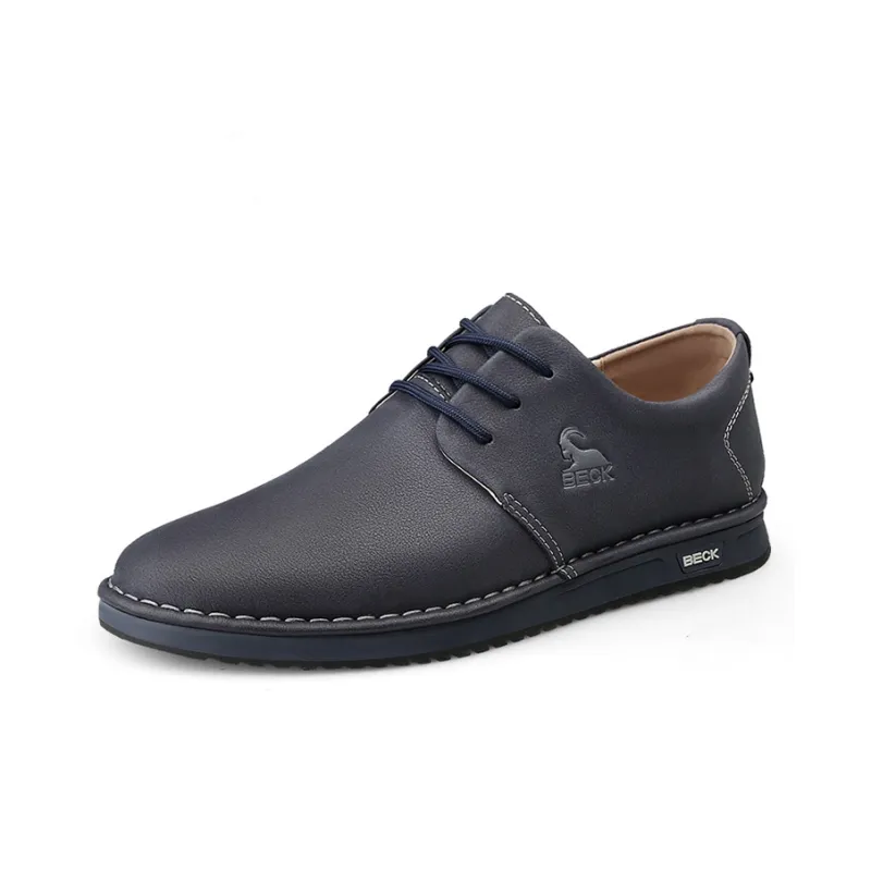 BECK Dress Shoes Men Low Top Blue-6