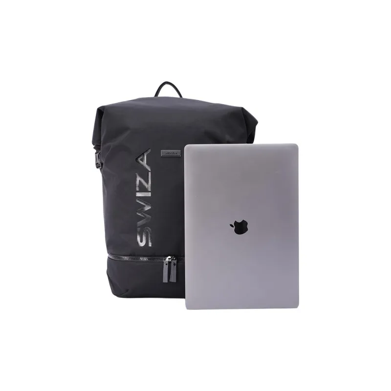 SWIZA Polyester Laptop Bag Travel Bag Backpack Regular Men's Black-1