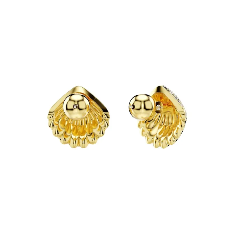 Swarovski Faux Crystal Gold Tone Plated Stud Earrings Women's Gold-3