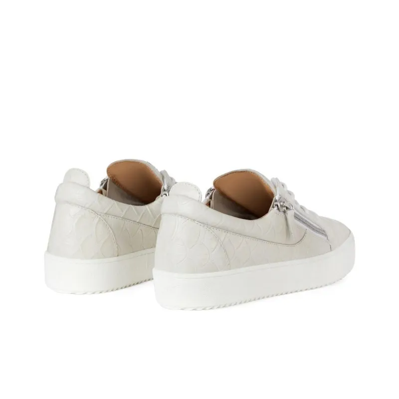Giuseppe Zanotti/GZ Frankie Low Top Skateboard Shoes Men's White-4